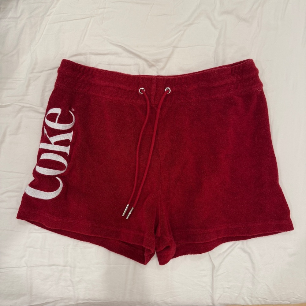 Kith Red Athletic Shorts Plush Velour Comfort